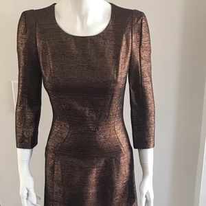 See by Chloe Metallic Fitted Dress Sz 4